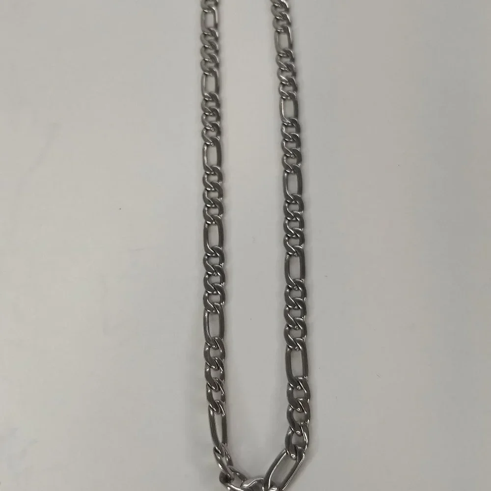Chisel Figaro Chain Stainless Steel Necklace Link Unisex Gift Minimalist Preppy